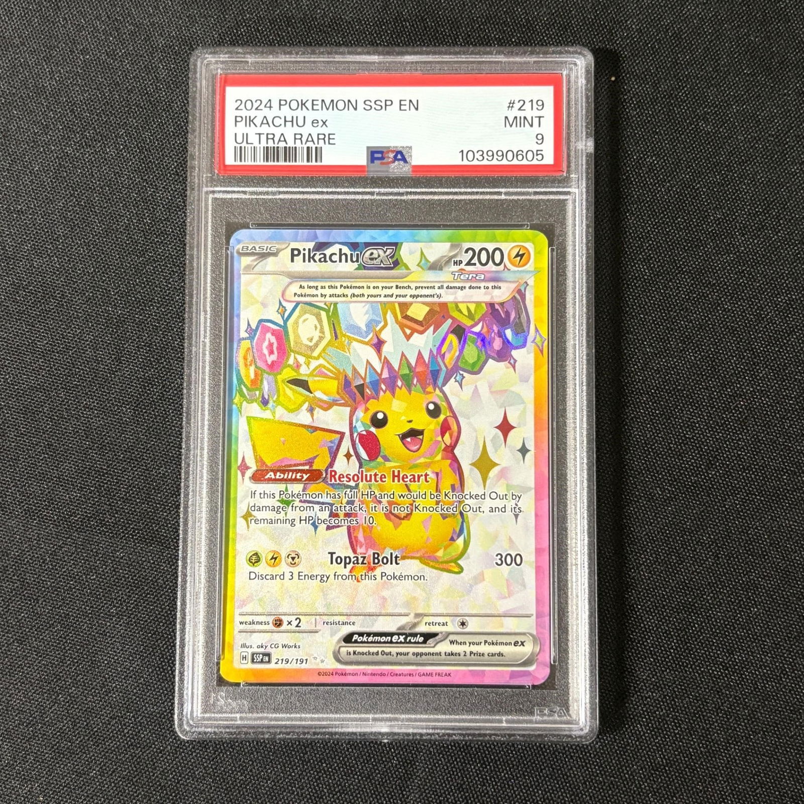 PSA 9 Pikachu EX Ultra Rare (1 of 1)