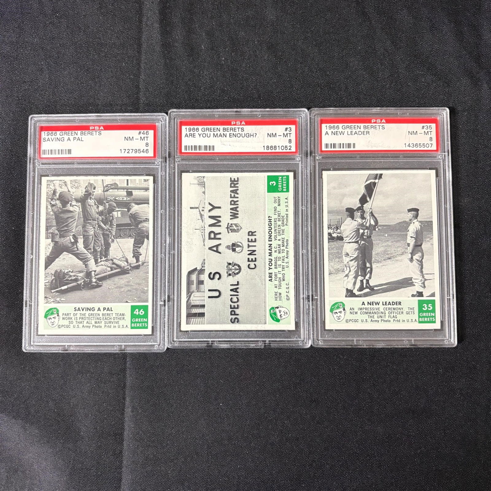PSA 8 Green Berets 1966 Trading Cards (1 of 2)