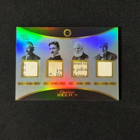 Einstein, Tesla, Bell, Edison Quad Relic Card