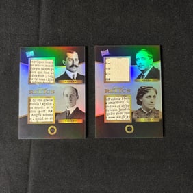 Wright Brothers, Wells, Alcott Double Relic Cards