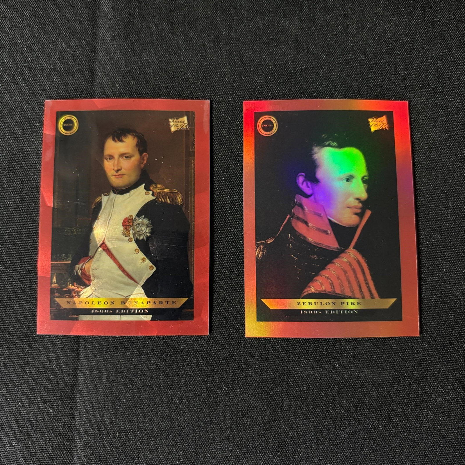 Napoleon, /25, Pike /50 Pieces of the Past Cards: All items are sold as is. Please look at pictures carefully to determine what you believe are the condition of each lot. By choosing which card to use to register to bid, you authorize us to use the c