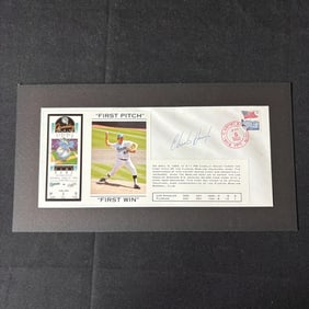 Charlie Hough Autographed Envelope Display, No COA