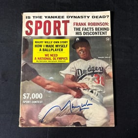 Maury Wills Autographed Sport Magazine