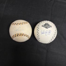 Mike Lowell, Jeff Conine Signed Baseballs, No COA