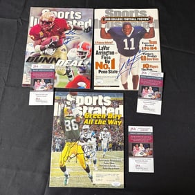 Freeman, Lavar Arrington, Dunn Sig SI Mags, JSA
