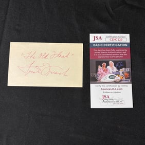 Frank Frisch Signed Index Card, JSA COA