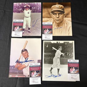 Joe Sewell, Phil Rizzuto, Moose + Autos JSA COA
