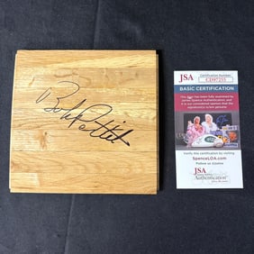 Bob Pettit Signed Floorboard JSA COA