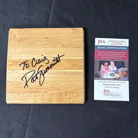 Pat Summitt Signed Floorboard JSA COA Lady Vols!