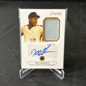 Doc Gooden Gem Patch Auto Card #/75