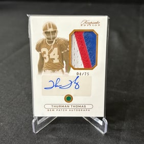 Thurman Thomas Gem Patch Auto Card #/75
