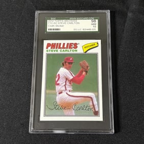 SGC 10 Steve Carlton Topps Cloth Sticker