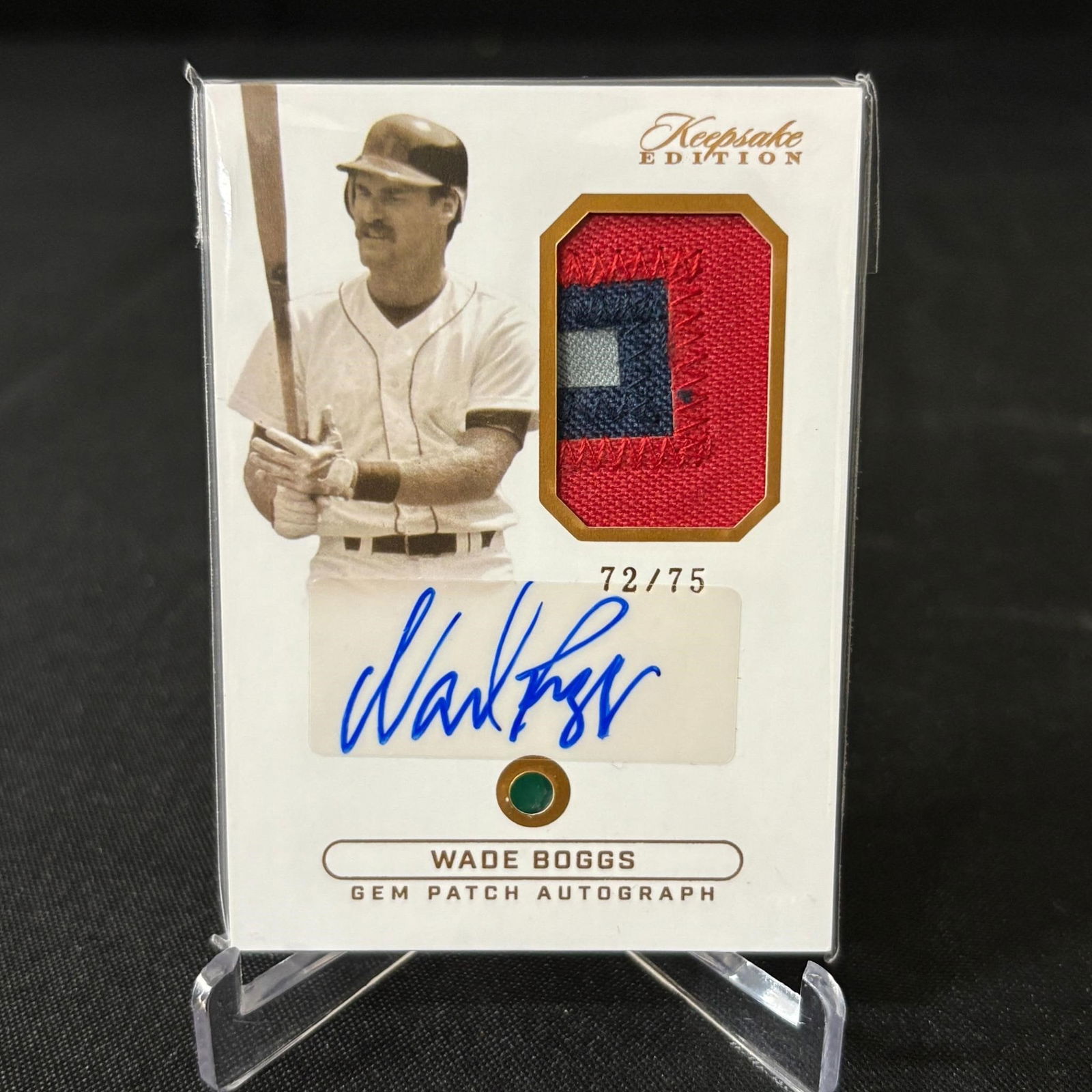 Wade Boggs Gem Patch Auto Card #/75 (1 of 2)