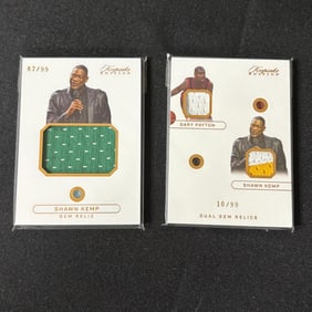 Shawn Kemp, Gary Payton Relic Cards #/99