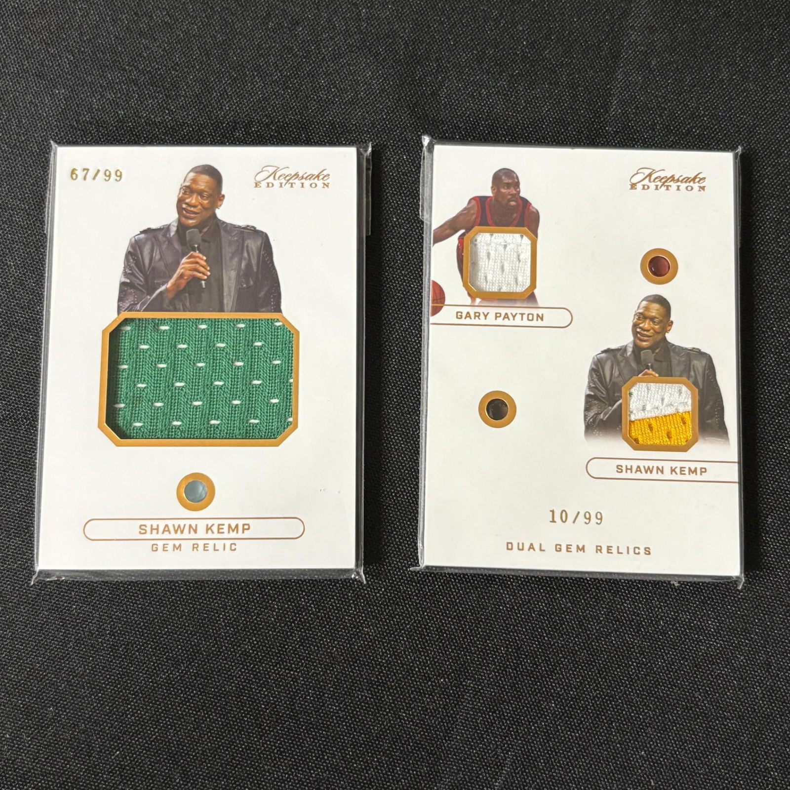Shawn Kemp, Gary Payton Relic Cards #/99 (1 of 2)