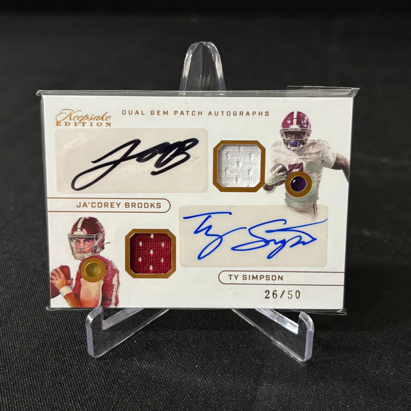 Brooks, Ty Simpson Dual Gem Patch Auto Card #/50 (1 of 2)