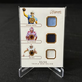 Maye, Stroud, Nix Triple Gem Relic Card #/99