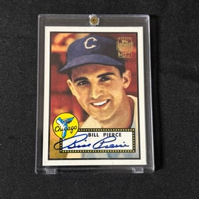 Bill Pierce Signed 52 Topps Reprint Insert