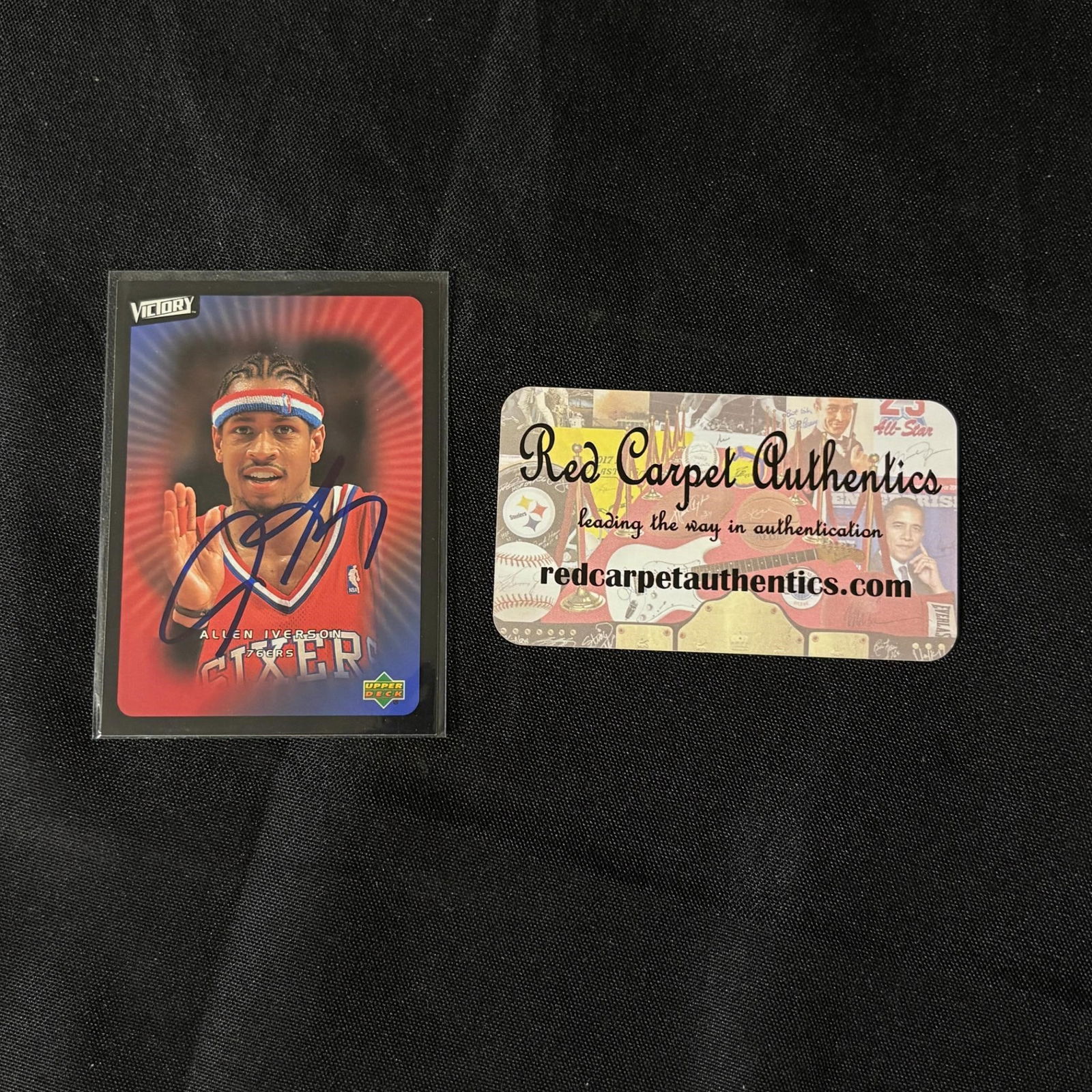 Allen Iverson Autographed Card, COA (1 of 3)