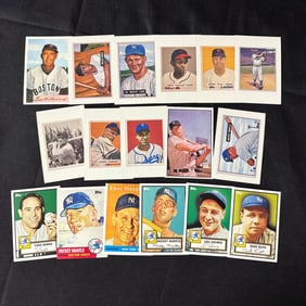 Reprint Baseball Cards, Ruth, Mantle, Paige
