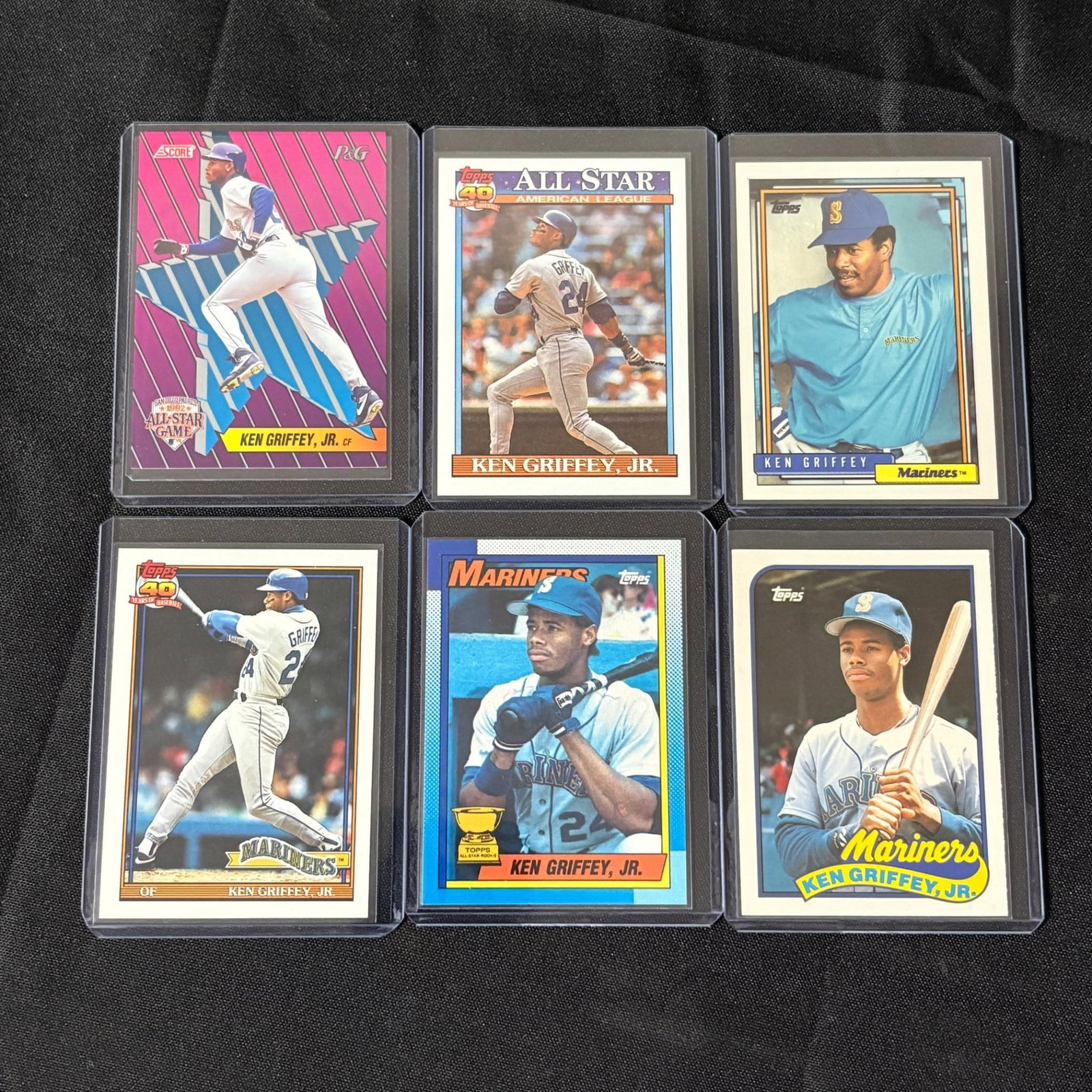 Ken Griffey Jr Baseball Cards, Rookie: All items are sold as is. Please look at pictures carefully to determine what you believe are the condition of each lot. By choosing which card to use to register to bid, you authorize us to use the c