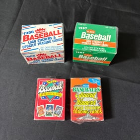 Unopened 1980s, 90s Baseball Card Sets