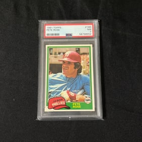 PSA 8 Pete Rose 1981 Topps Baseball Card
