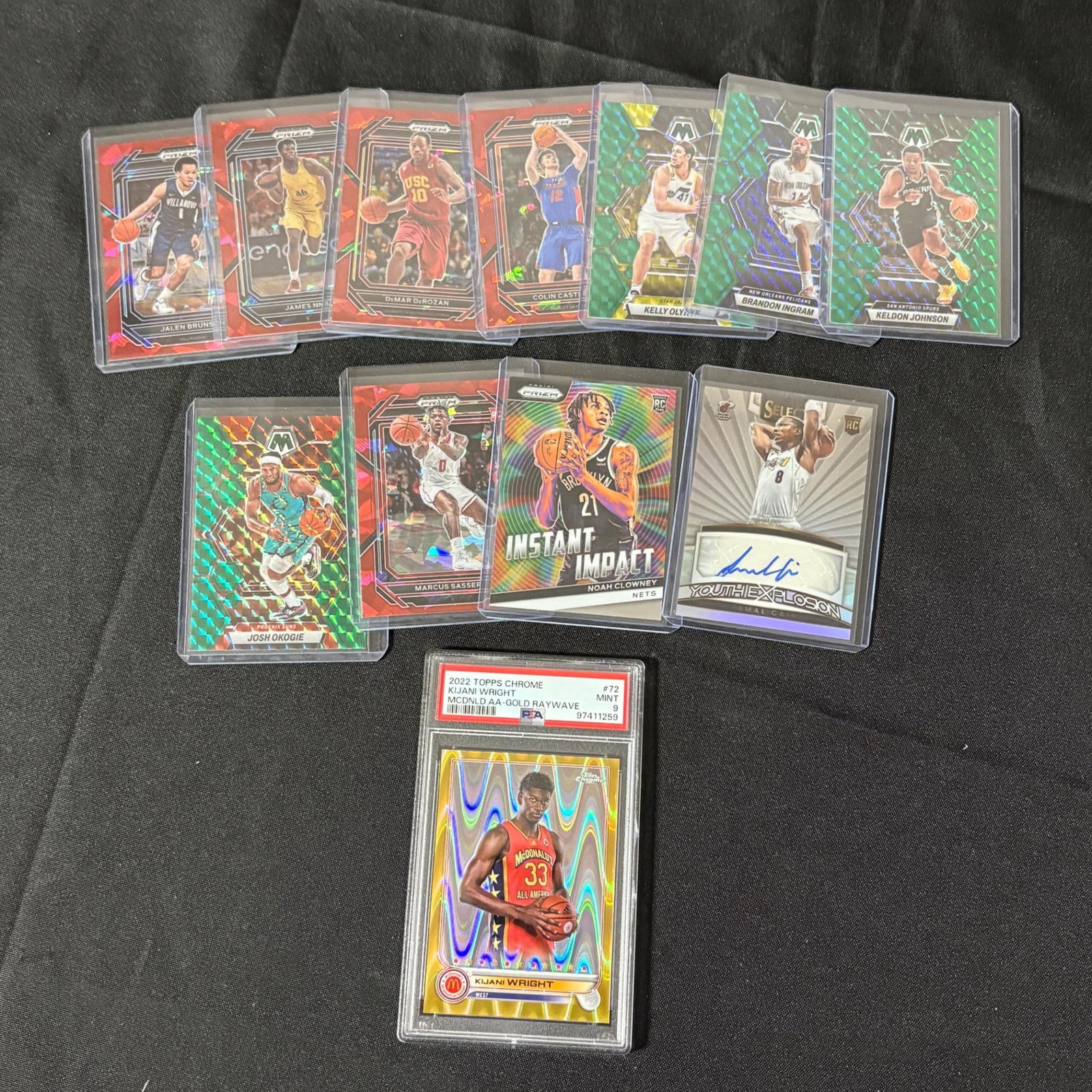 Modern Basketball Card, PSA 9 Kijani Wright Gold: PSA 9 Kijani Wright 2022 Topps Chrome Gold Raywave #/50 All items are sold as is. Please look at pictures carefully to determine what you believe are the condition of each lot. By choosing which card 