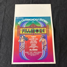 Fillmore Original 1972 Movie Window Poster