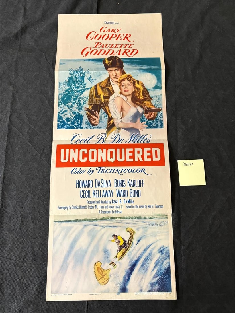 Unconquered 1955 R Original Insert Poster (1 of 4)