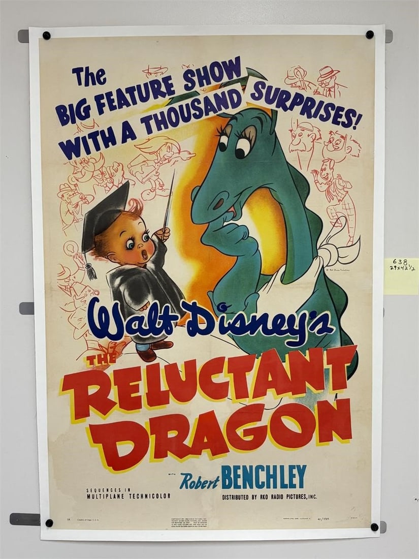 Reluctant Dragon Original 1941 One Sh Linen Backed (1 of 3)