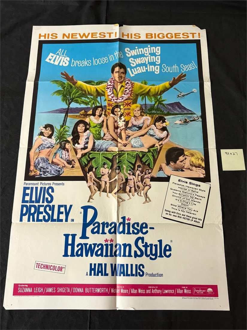 Paradise Hawaiian Style Original 1966 One Sheet (1 of 3)