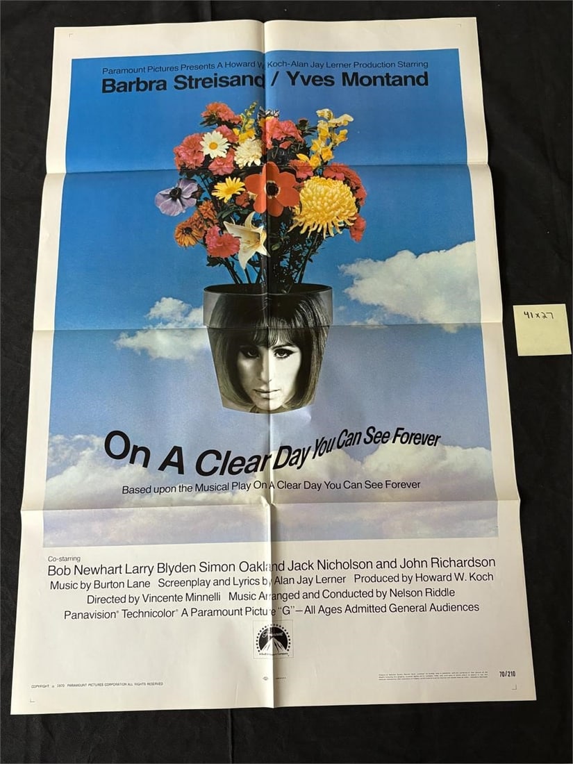 On A Clear Day You Can See Forever '70 One sheet (1 of 3)