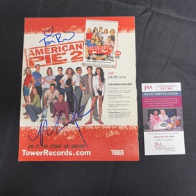 Tara Reid Sig American Pie 2 Ad, JSA COA