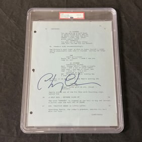 PSA 10 Chevy Chase Signed Caddyshack Script Page