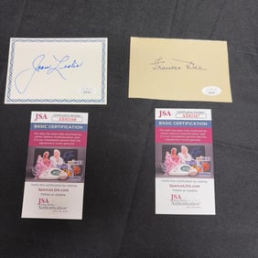 Joan Leslie, Frances Dee Signatures, JSA COA