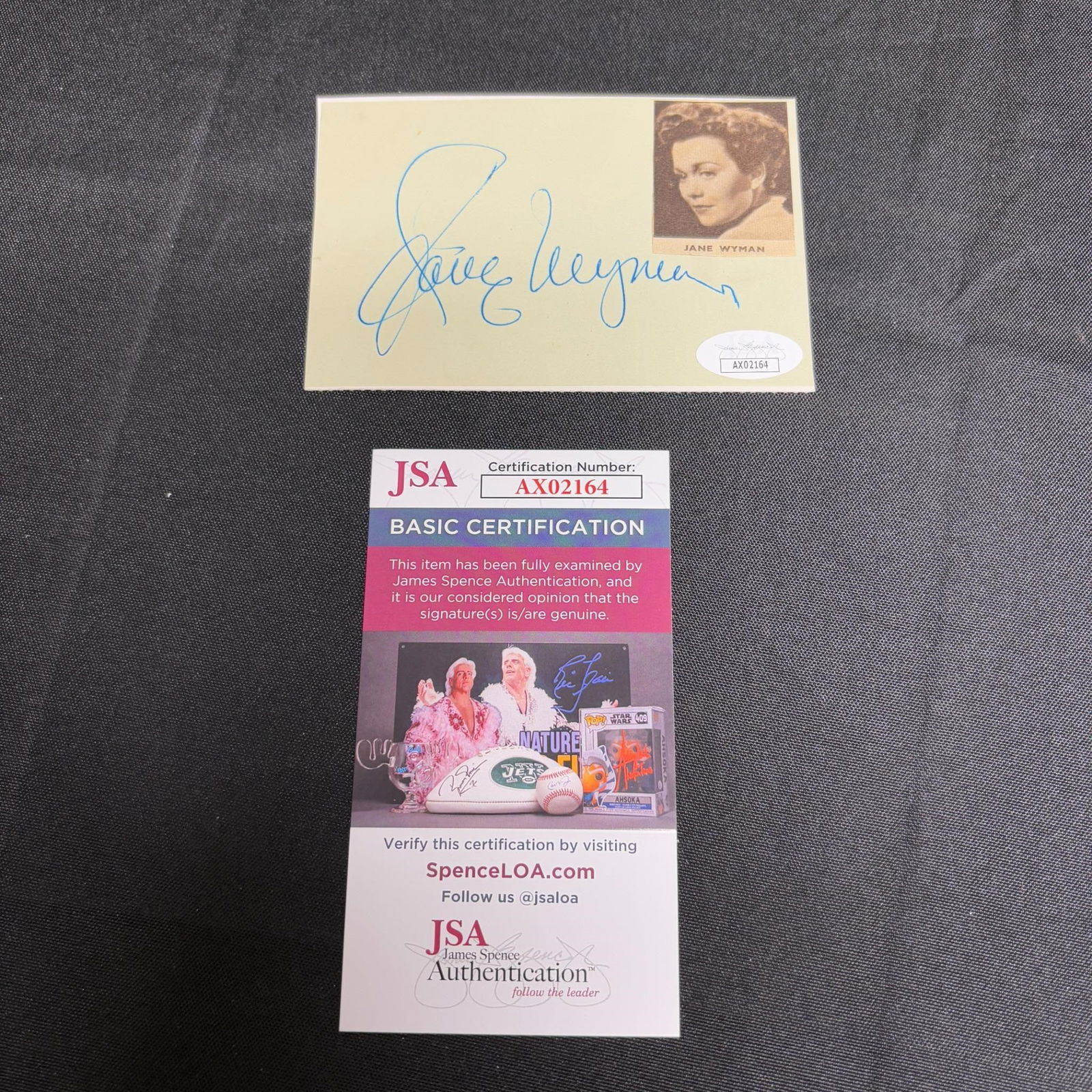 Jane Wyman Signature, JSA COA (1 of 1)