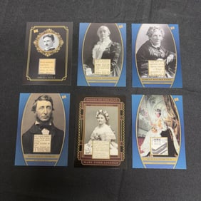 Queen Elizabeth, Tesla, Lincoln Relic Cards