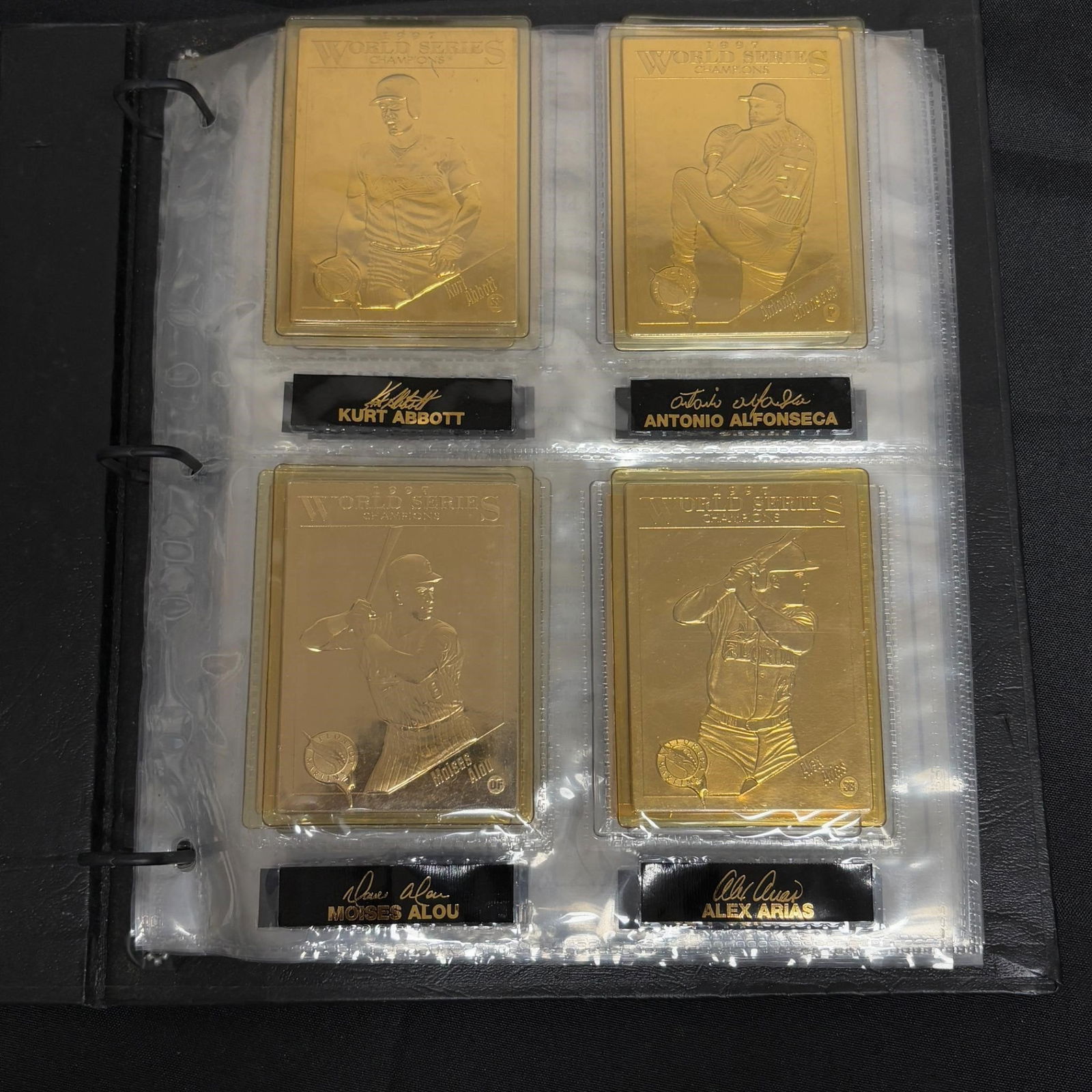 22k Gold Leaf Danbury Mint WS Baseball Card Set (1 of 9)