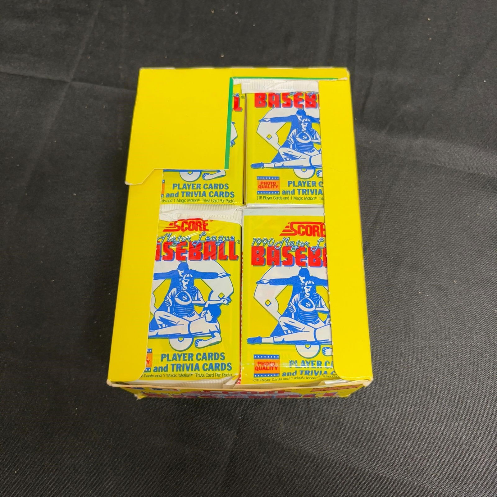 Box of Sealed 1990 Score Baseball Packs (1 of 4)