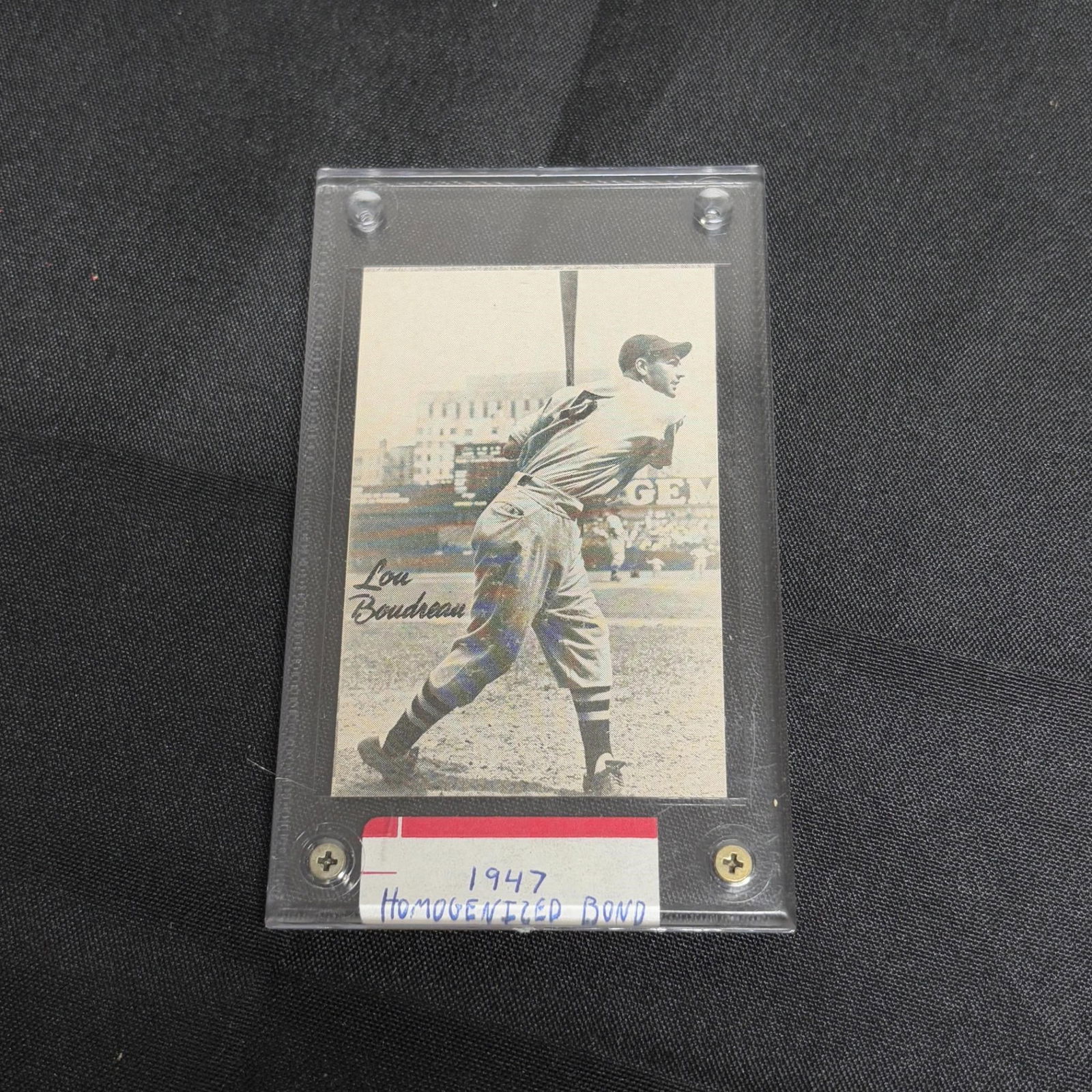 Lou Boudreau 1947 Bond Bread Baseball Card (1 of 2)