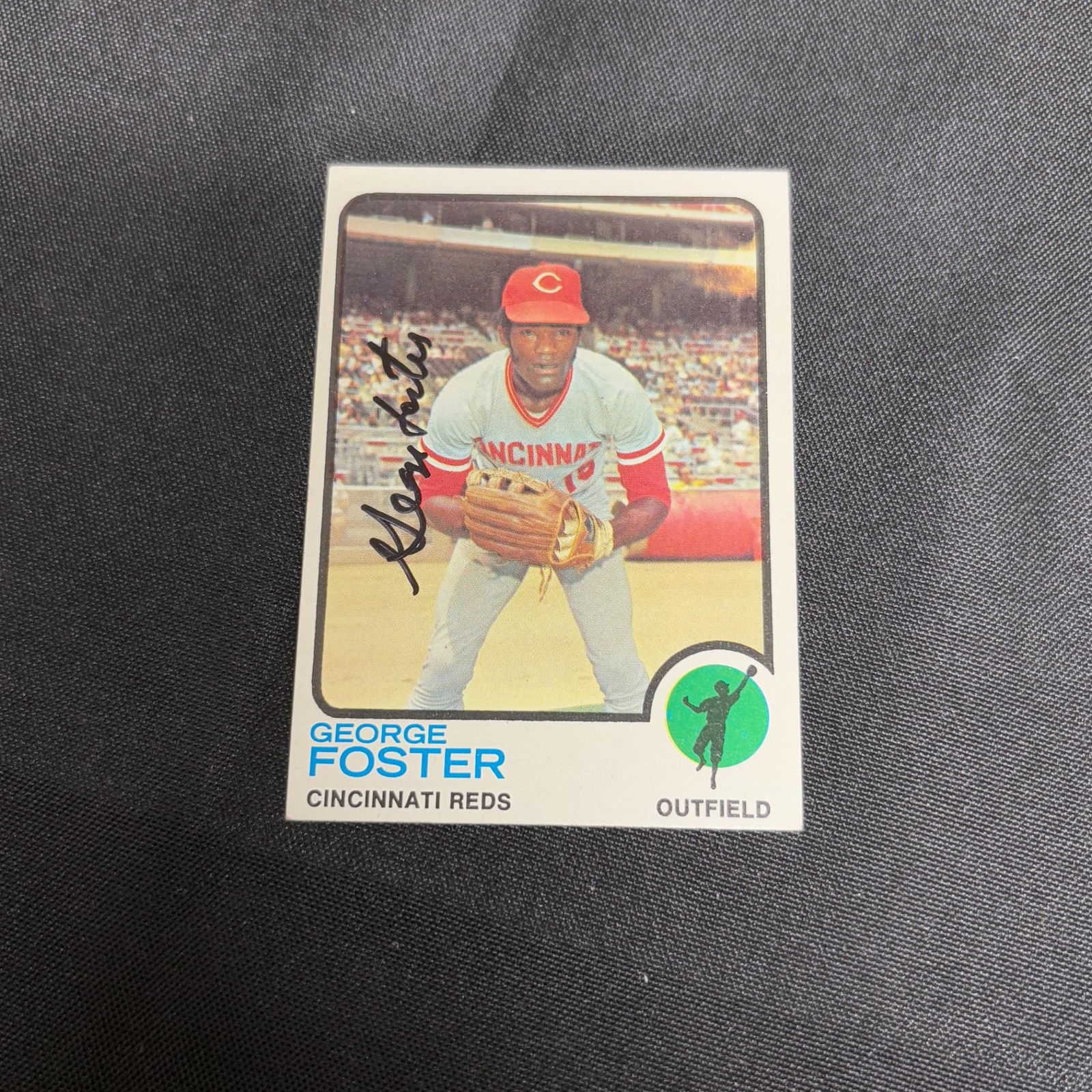 George Foster Signed 1973 Topps Baseball Card (1 of 3)