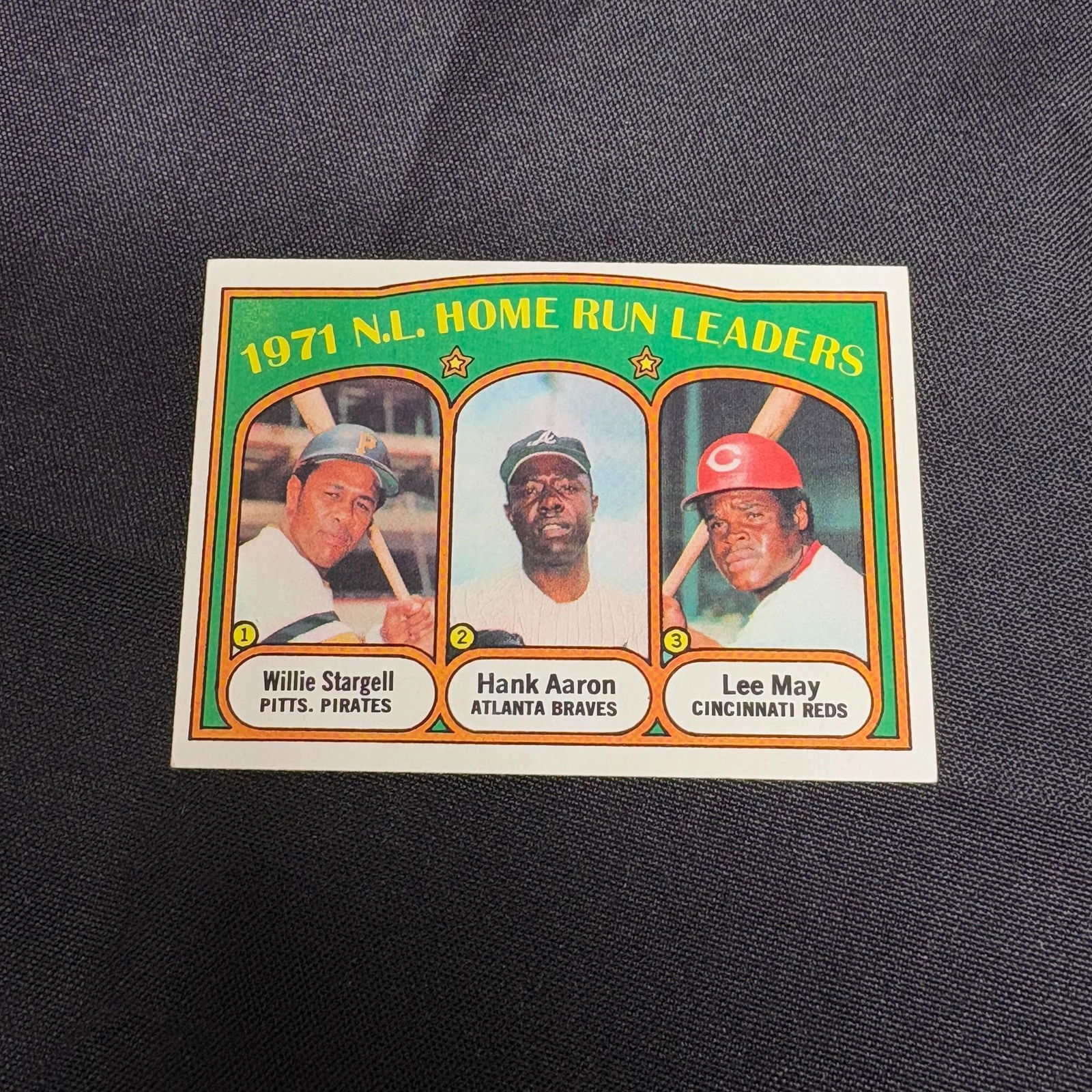 1971 Home Run Leaders Topps Baseball Card (1 of 2)