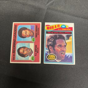 1976, 1977 OJ Simpson Football Cards