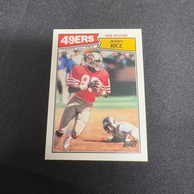 1987 Topps Jerry Rice Football Card