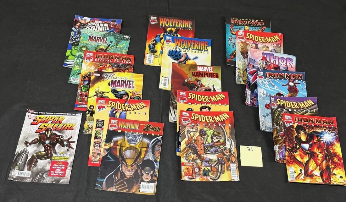 Mix of Modern Marvel Comics w/Wolverine: All items are sold as is. Please look at pictures carefully to determine what you believe are the condition of each lot. By choosing which card to use to register to bid, you authorize us to use the c