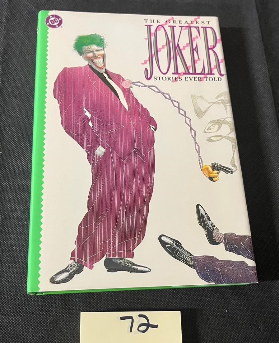 Greatest Joker Stories Ever Told Hard Cover Ed: All items are sold as is. Please look at pictures carefully to determine what you believe are the condition of each lot. By choosing which card to use to register to bid, you authorize us to use the c