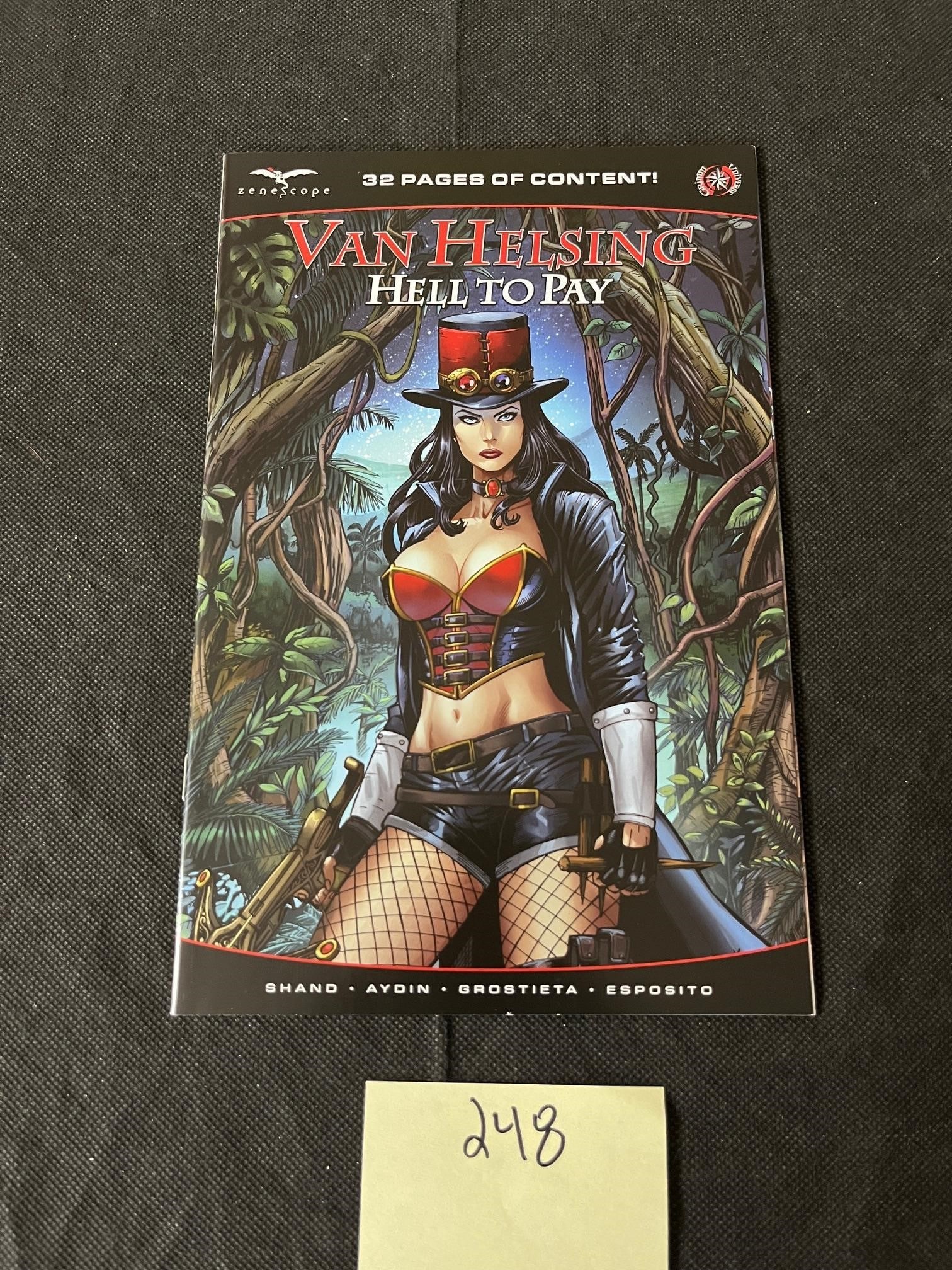 Zenescope Van Helsing Hell To Pay Comic Book: All items are sold as is. Please look at pictures carefully to determine what you believe are the condition of each lot. By choosing which card to use to register to bid, you authorize us to use the c