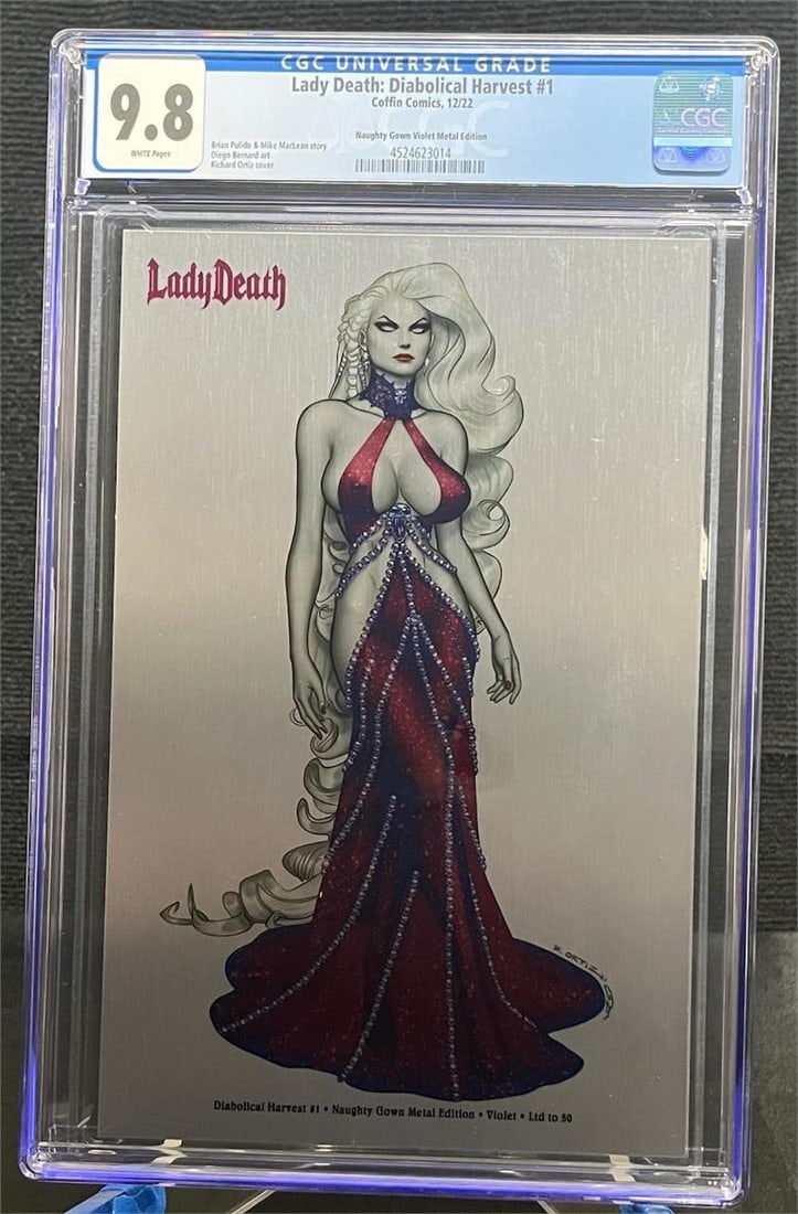 Leady Death Naughty Gown Violet Metal Ed. CGC 9.8 (1 of 1)
