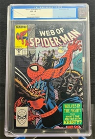 Web of Spider-man 53 cracked case CGC 9.4